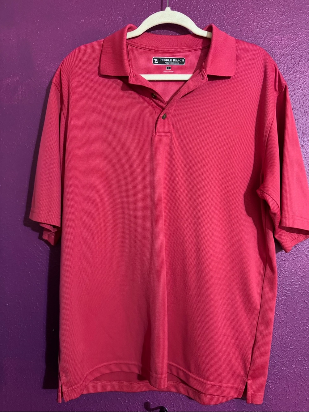 Pebble Beach Men’s Hot Pink Polo Shirt